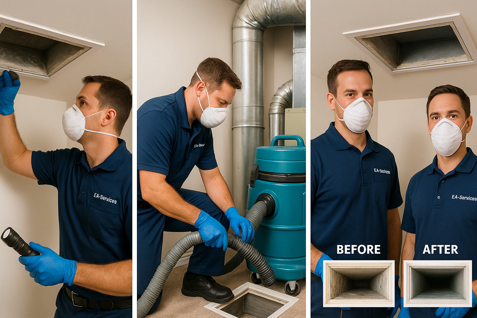 Professional air duct cleaning process in Green Valley